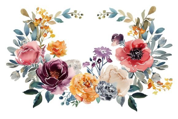Download Floral Watercolor Wreath - Watercolor Collection