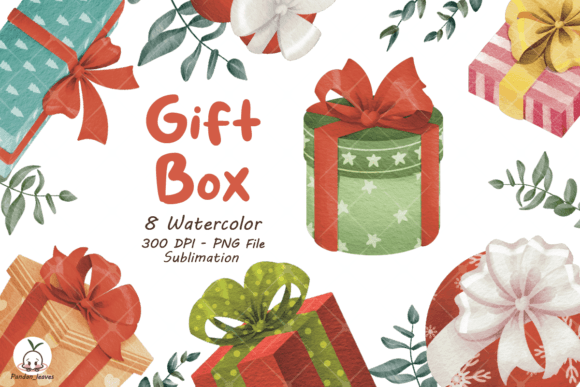 Download Watercolor Gift Box PNG Sublimation - Watercolor Collection