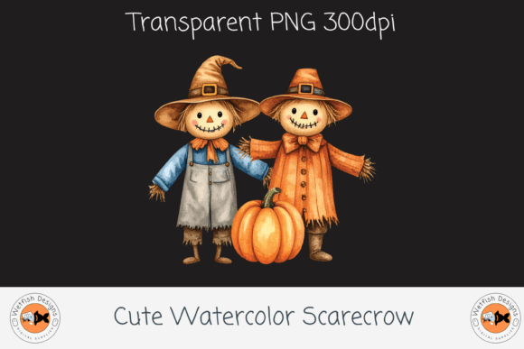 Download Cute Watercolor Scarecrow - Watercolor Collection