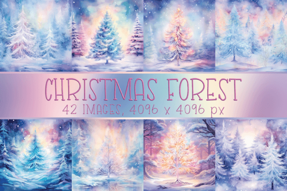 Download Watercolor Pastel Christmas Tree Images - Watercolor Collection