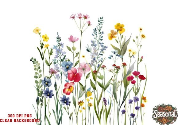 Download Wildflower Bouquet Watercolor Clipart - Watercolor Collection