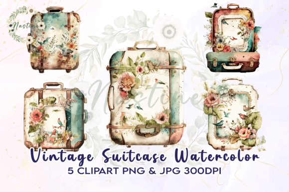 Download Suitcase Watercolor Clipart - Watercolor Collection