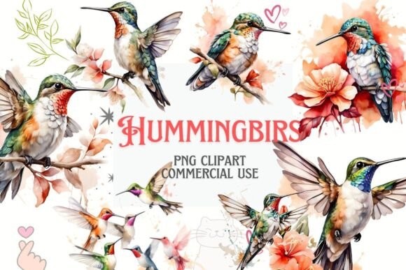 Download Watercolor Hummingbird Clipart Bundle - Watercolor Collection