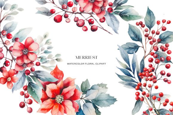 Download Watercolor Winter Berry Christmas Set - Watercolor Collection