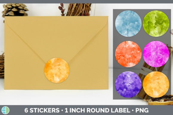 Download Watercolor Stickers | Sticker 1in Round - Watercolor Collection