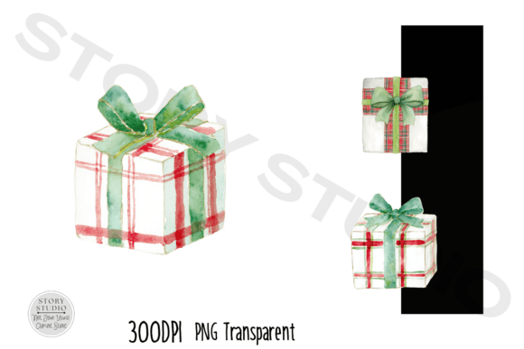 Download Watercolor Christmas Gift Box Set - Watercolor Collection