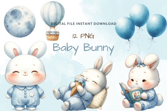 Download Cute Bunny Baby Shower Watercolor - Watercolor Collection