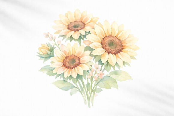 Download Cute Watercolor Sunflower PNG Clipart - Watercolor Collection