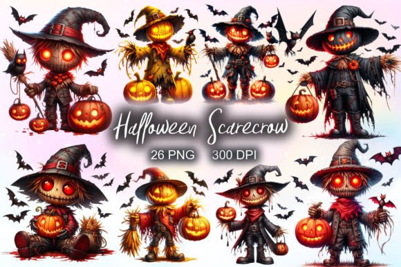 Download Halloween Scarecrow Watercolor Clipart - Watercolor Collection