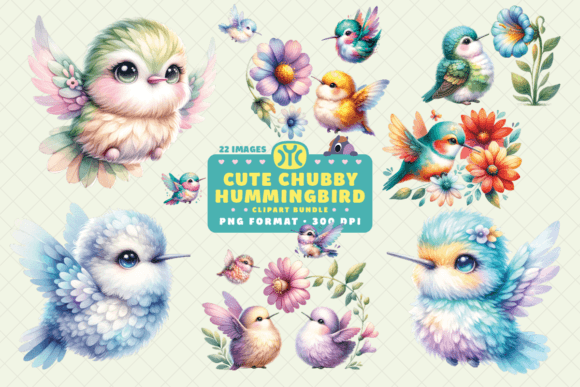 Download Watercolor Cute Hummingbird Clipart - Watercolor Collection