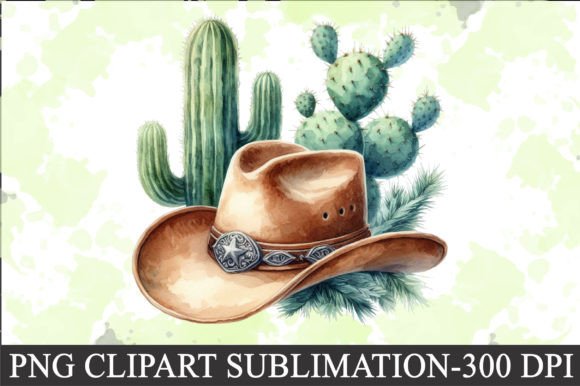 Download A Cowboy Hat with a Cactus Clipart - Premium Resources