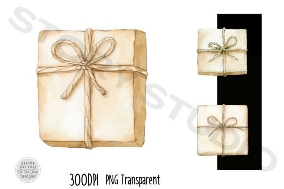 Download Cute Watercolor Gift Clipart Set - Watercolor Collection