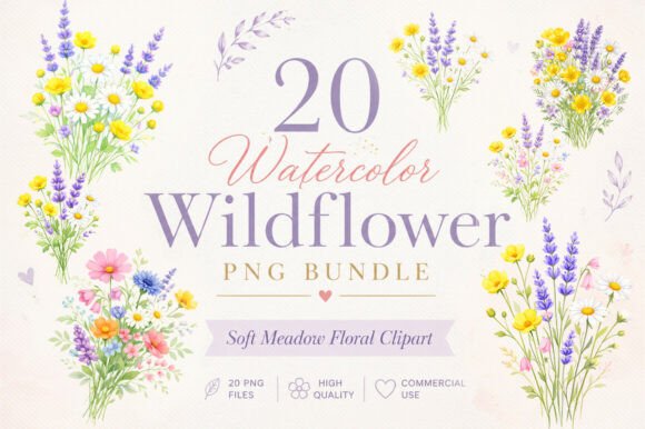 Download Watercolor-Wildflower-PNG-Bundle-20 - Watercolor Collection
