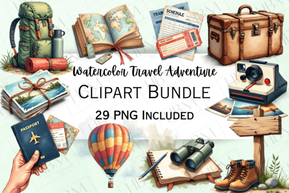 Download Watercolor Travel Clipart - Watercolor Collection