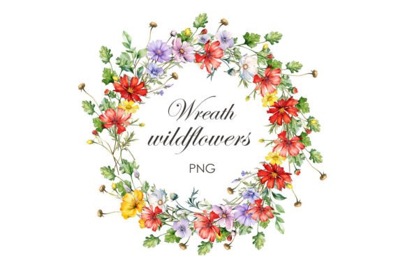 Download Wildflowers Frame. Watercolor Wreath - Watercolor Collection