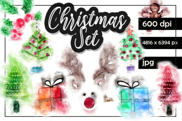 Download Watercolor Christmas Set - Watercolor Collection