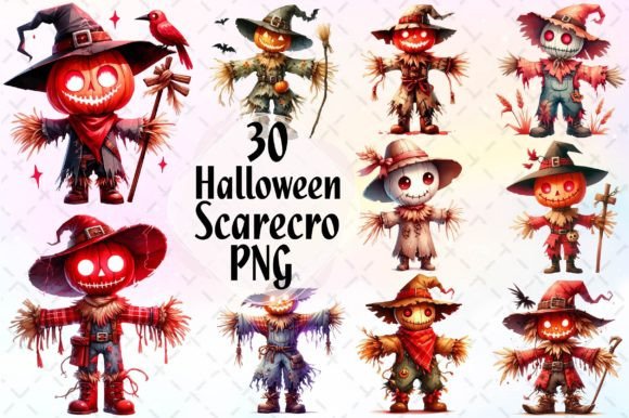 Download Halloween Scarecrow Watercolor Clipart - Watercolor Collection