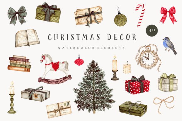 Download Christmas Watercolor Winter Clipart - Watercolor Collection