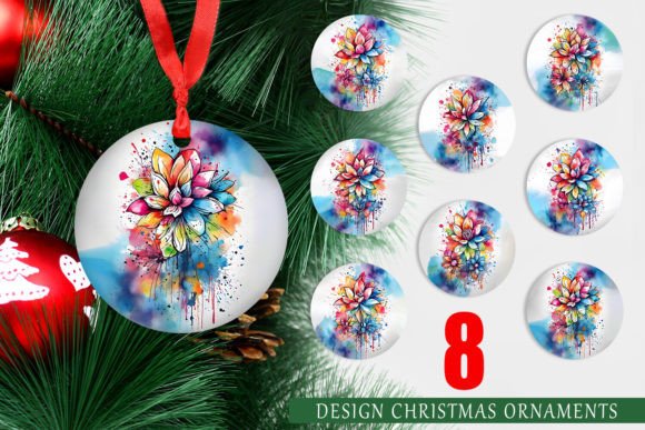 Download Christmas Ornament Watercolor Splash Art - Watercolor Collection
